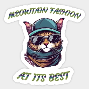Fashion cat t shirt - cool sunglasses - gift idea Sticker